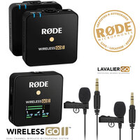 Rode Wireless GO II Dual Wireless Microphone Clip System inc 2x Lapel LAVGO