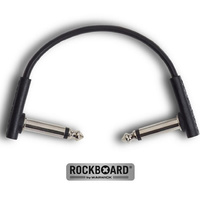 Rockboard Flat Black Patch 10cm Guitar Cable Space Saving Joiner Lead