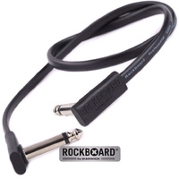 Rockboard Flat Black Patch 20cm Guitar Cable Space Saving Joiner Lead