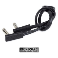 Rockboard Flat Black Patch 45cm Guitar Cable Space Saving Joiner Lead