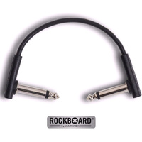 Rockboard Flat Black Patch 5cm Guitar Cable Space Saving Joiner Lead