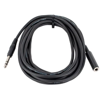 Australasian 20ft Headphone Ext 6.3mm TRS M Jack to 6.3mm TRS F Jack Cable