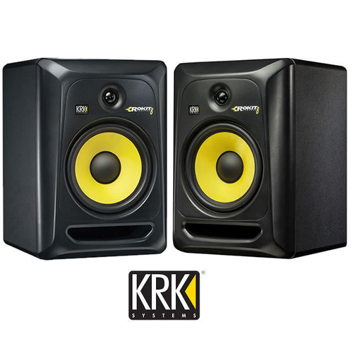 KRK Rokit 8 Powered Studio Monitor Speakers RP8G3 Gen 3 8" Active (Pair)
