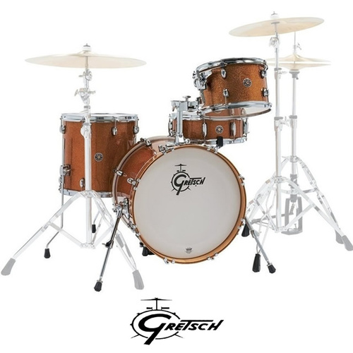 Gretsch Catalina Club Jazz 4 Piece Drum Kit Shell Pack Bronze Sparkle