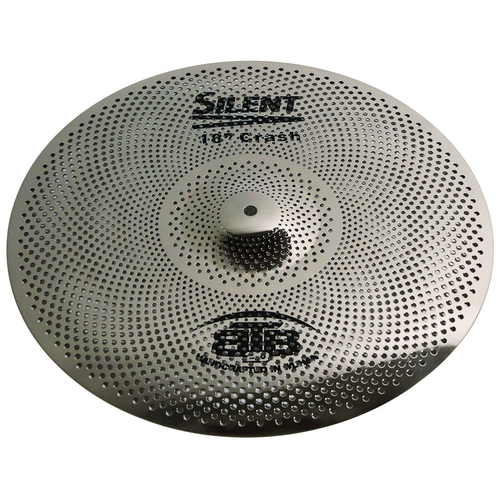 BTB20 Silent 18 Crash Cymbal Low Volume Practice Quiet Mute Cymbals