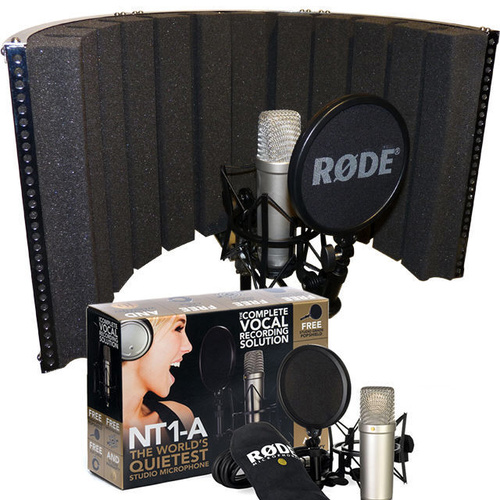 Rode NT1A Condenser Bundle with Sound Reflection Screen Vocal Recording