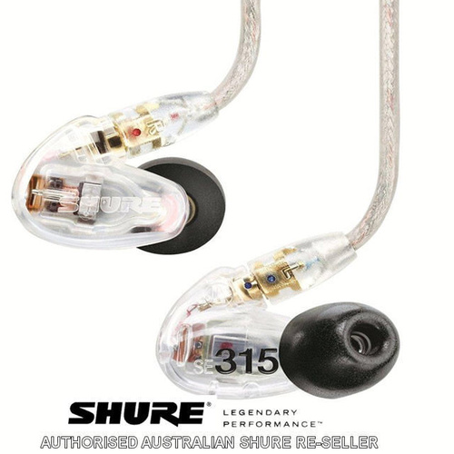 Shure SE315 CL Clear In Ear Sound Isolating Full Range IEM Ear phones Buds